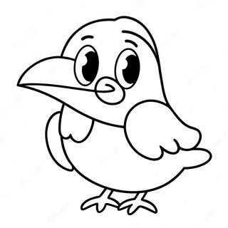 Halaman Mewarnai Gagak Kartun Yang Imut 84419 25513