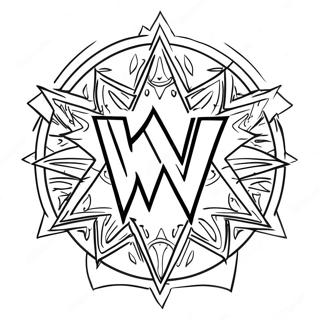 Halaman Mewarnai Logo Wwe Yang Berani 84497-25575