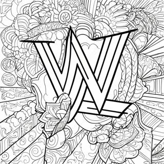 Halaman Mewarnai Logo Wwe Yang Berani 84497-25576