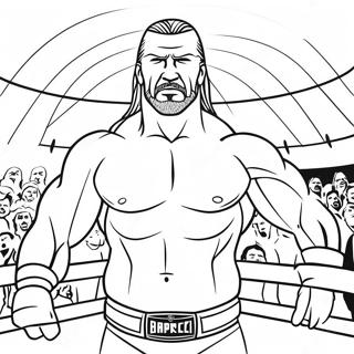 Halaman Mewarnai Triple H Yang Intens Di Ring 84499-25584