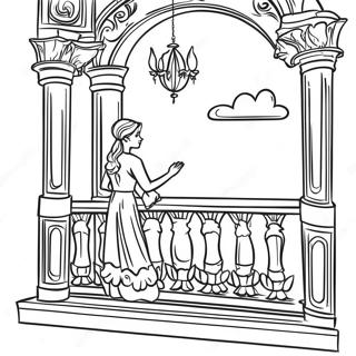 Halaman Mewarnai Adegan Balkon Dramatis 84702 25734