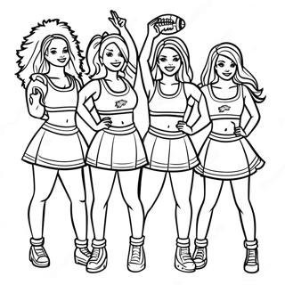 Halaman Mewarnai Pemandu Sorak Detroit Lions 84806-25824