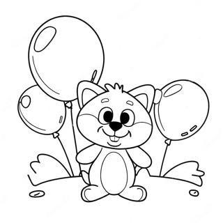 Halaman Mewarnai Bluey Dengan Balon 84855-25857