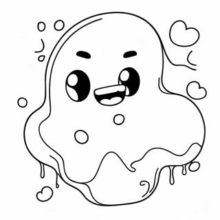 Halaman Mewarnai Slime Wajah Lucu 84882-25881