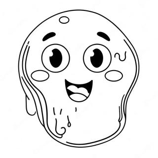 Halaman Mewarnai Slime Wajah Lucu 84882-25884