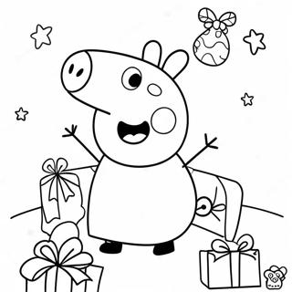 Peppa Pig Natal Halaman Mewarnai