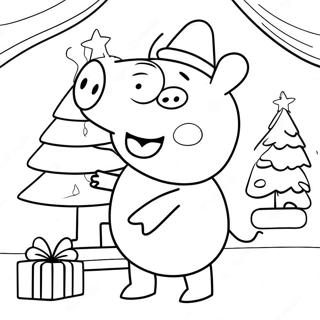 Halaman Mewarnai Natal Peppa Pig 85261-26247