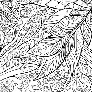 Halaman Mewarnai Pola Bulu Berwarna Warni 85340 26312