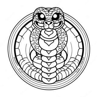 Halaman Mewarnai Logo Cobra Kai 85595-26506