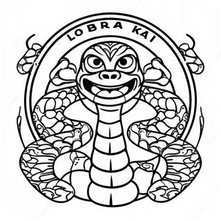 Halaman Mewarnai Logo Cobra Kai 85595-26508