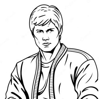 Halaman Mewarnai Sensei Johnny Lawrence Cobra Kai 85599 26524