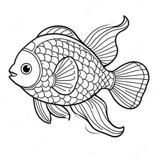 Ikan Mas Halaman Mewarnai