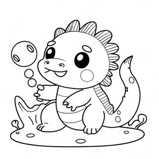 Halaman Mewarnai Axolotl Menggemaskan Bermain Dengan Bola 8570-1222