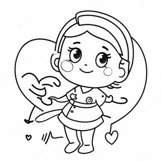 Perawat Imut Dengan Hati Halaman Mewarnai 86209 26992