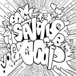 Halaman Mewarnai Grafiti Kata Kasar Berwarna 86234 27011