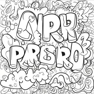 Halaman Mewarnai Grafiti Kata Kasar Berwarna 86234 27012