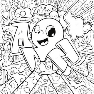 Halaman Mewarnai Grafiti Kata Kasar Yang Lucu 86236-27017