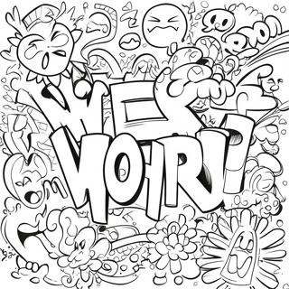 Halaman Mewarnai Grafiti Kata Kasar Yang Artistik 86237-27021