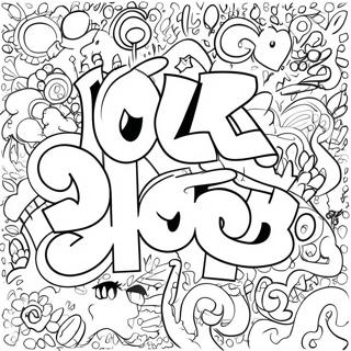 Halaman Mewarnai Grafiti Kata Kasar Yang Artistik 86237-27023