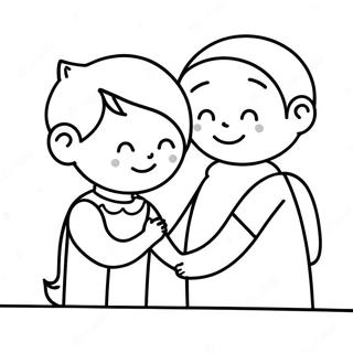 Halaman Mewarnai Teman Yang Mendukung 86414-27177