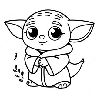 Baby Yoda Halaman Mewarnai