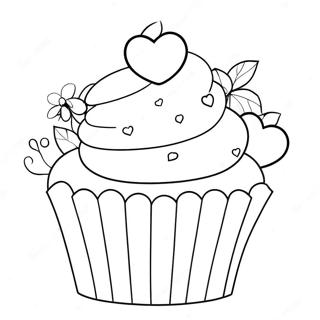 Gambar Mewarnai Cupcake Hari Valentine 86622 27322