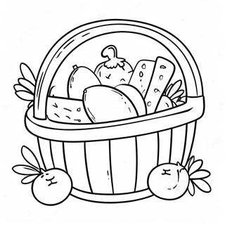 Gambar Mewarnai Keranjang Piknik Berwarna Warni 86674 27367