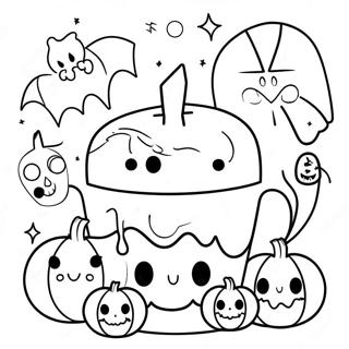 Halaman Mewarnai Kawaii Halloween 86748-27410