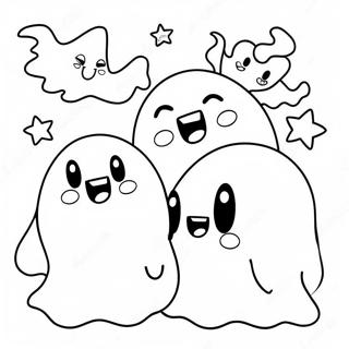 Halaman Mewarnai Hantu Kawaii Yang Imut Untuk Halloween 86749-27414