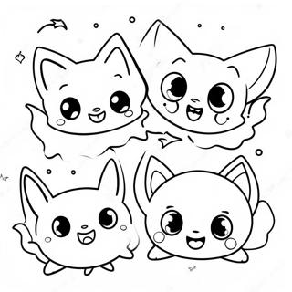 Halaman Mewarnai Kelelawar Kawaii Yang Ceria 86752 27425