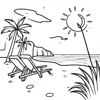 Halaman Mewarnai Lanskap Pantai Yang Cerah 86802 27460