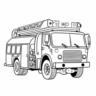 Halaman Mewarnai Truk Pemadam Kebakaran Merah Besar 86854-27506