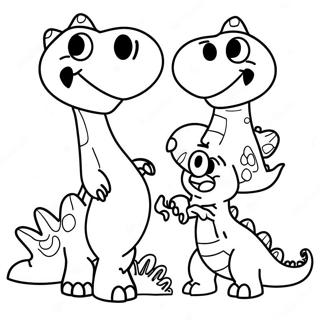 Halaman Mewarnai Dinosaurus Ramah 87084 27681