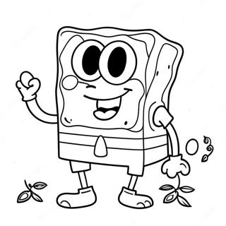 Halloween Spongebob Halaman Mewarnai