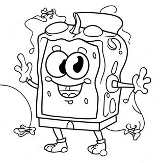 Halaman Mewarnai Spongebob Halloween 87106-27692