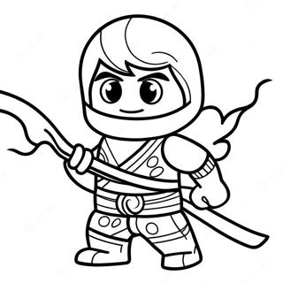 Kai Ninjago Dengan Elemen Api Halaman Mewarnai 87235 27792