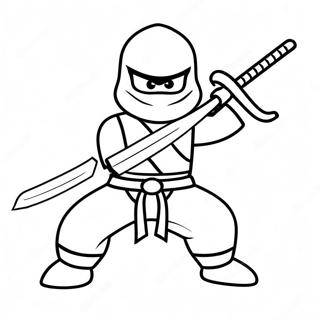 Halaman Mewarnai Kai Ninjago Dengan Pedang 87237 27797