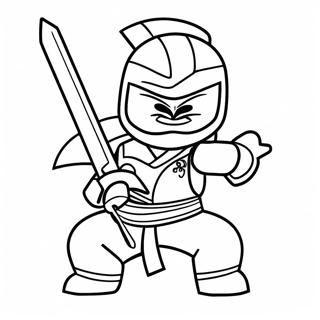 Halaman Mewarnai Kai Ninjago Dengan Pedang 87237 27798