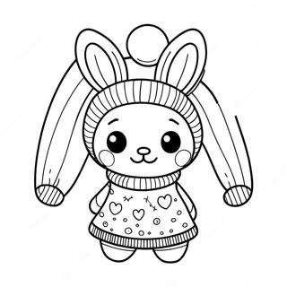 My Melody Dalam Sweater Nyaman Halaman Mewarnai 8747 1373