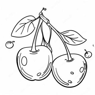 Halaman Mewarnai Ceri Merah Yang Berair 87545 28029