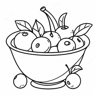 Halaman Mewarnai Ceri Dalam Mangkok 87546-28036