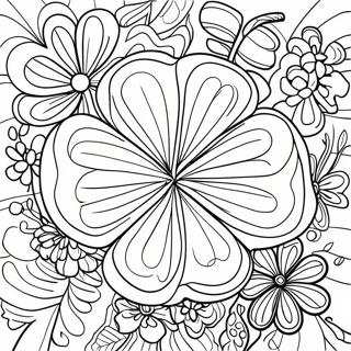 Halaman Mewarnai Semanggi Empat Daun Beruntung 87571 28054