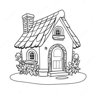 Halaman Mewarnai Pondok Menawan 87596 28069