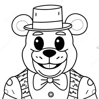 Halaman Mewarnai Freddy Fazbear Yang Menyeramkan 87748-28185