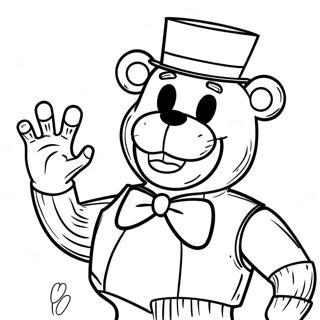 Halaman Mewarnai Freddy Fazbear Yang Menyeramkan 87748-28186