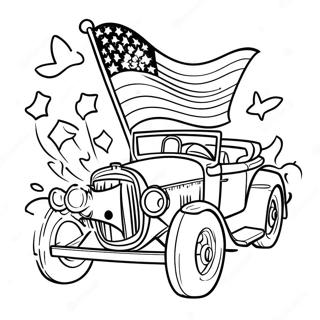 Halaman Mewarnai Parade Hari Bendera Yang Patriotik 87775-28210