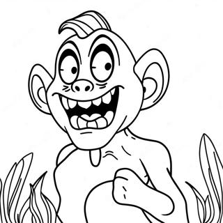 Halaman Mewarnai Monster Merinding Yang Menyeramkan 87850-28446