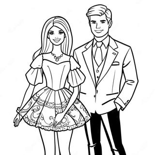 Halaman Mewarnai Barbie Dan Ken 87979-28363