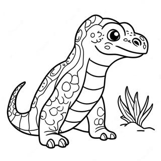 Halaman Mewarnai Naga Komodo Lucu 88211-28725