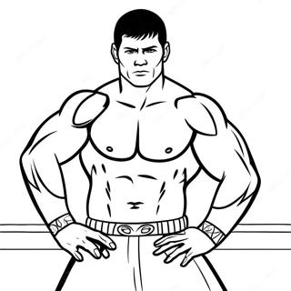 Halaman Mewarnai Pose Pegulat Cody Rhodes 88288-28790